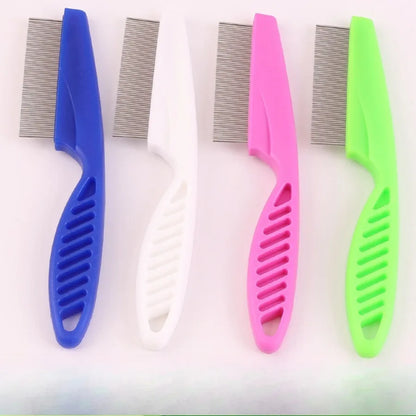 Stainless Steel Flea Comb for Dogs and Cats – Fine Tooth Pet Grooming Comb Cleaner