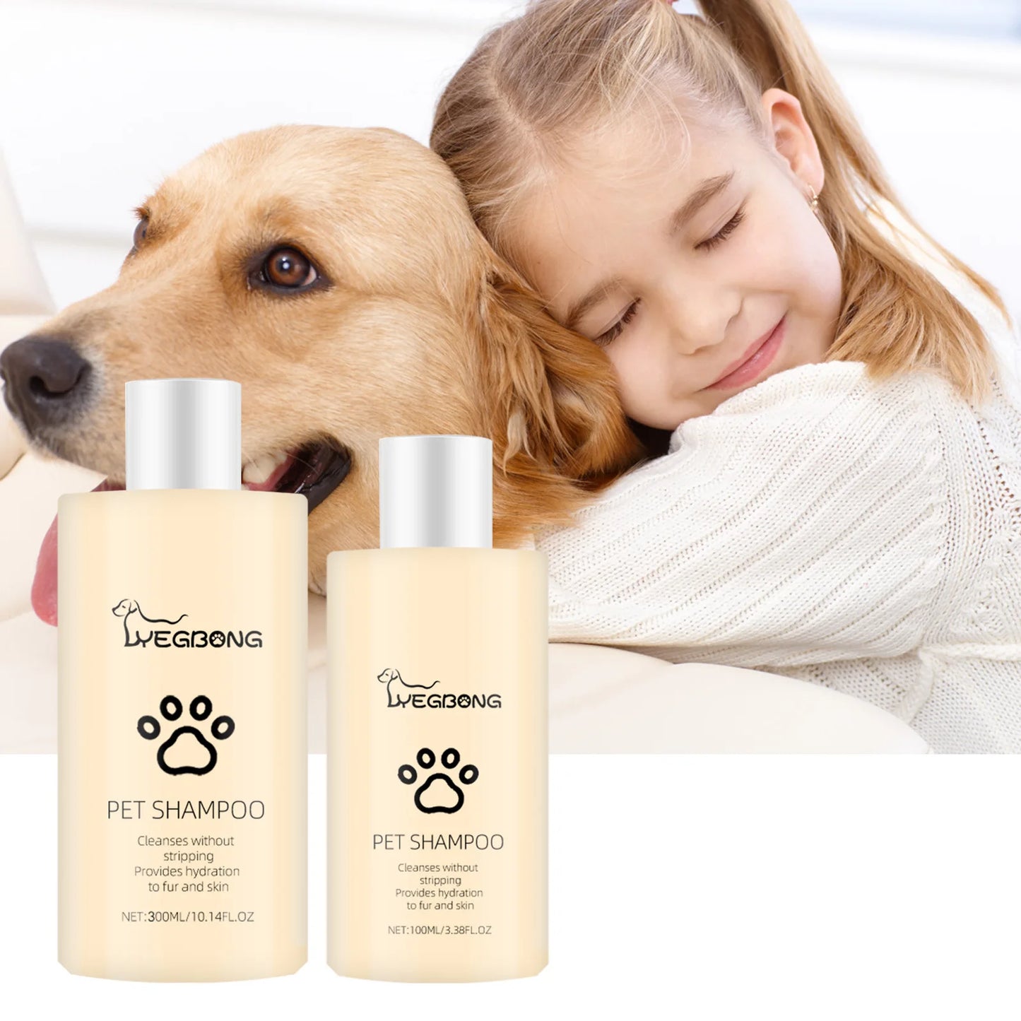 Dog Wash Shampoo: Flea & Mite Killer, Dirt Removal - Anti-Itch, Deodorizing & Moisturizing Formula for Softening Coat