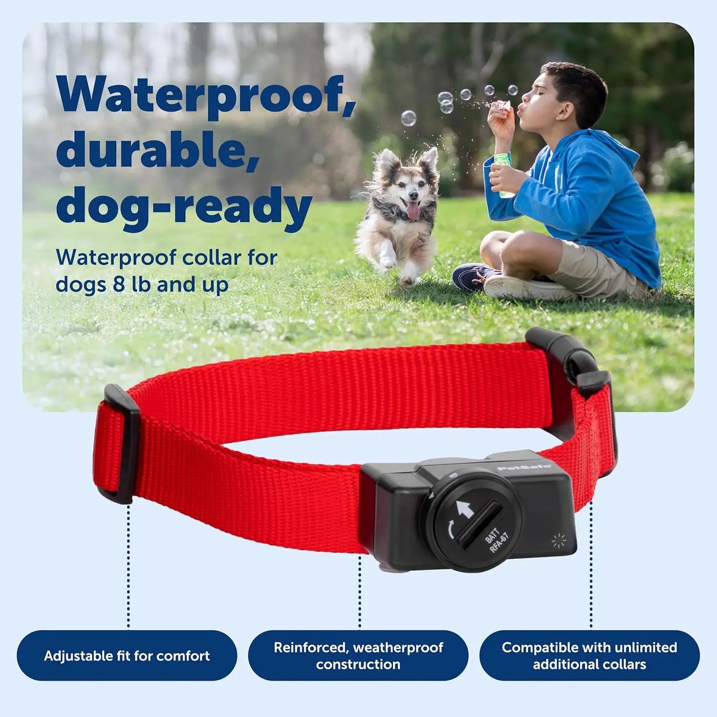 Wirel Pet Containment System - Original Wirel Electric Fence for Dogs - Covers Up to 1/2 Acre - for Pets 8lb+