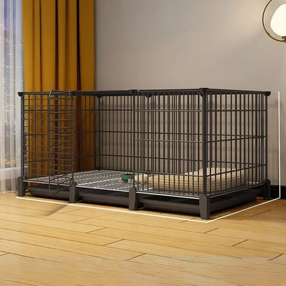 Dog Cage Small Dog Indoor with Separate Toilet Household Corgi Teddy Pomeranian House Kennel Dog Pet Fence