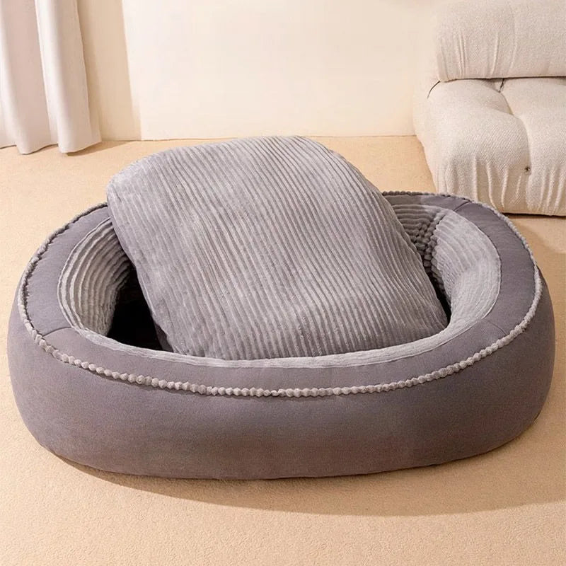 Pet Bed Comfortable Donut Round,  Soft, Washable Dog or Cat Cushion Bed