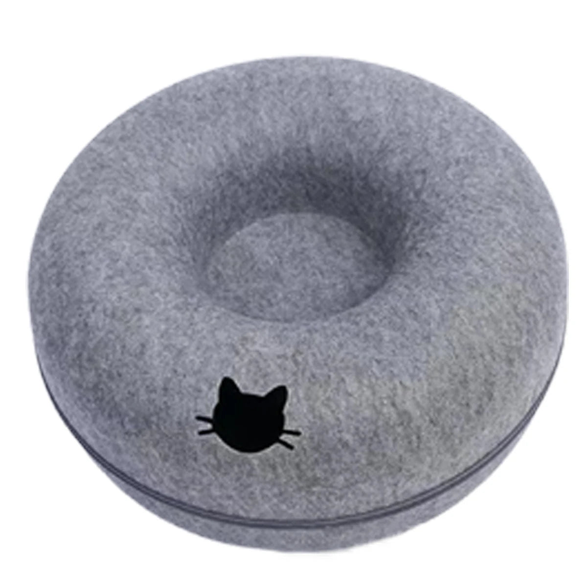 Felt Donut Bed for Cats or Small Dogs House With Breather Hole,  Dog Bed,  Interactive Play Toys for Cats to Hide 2 in