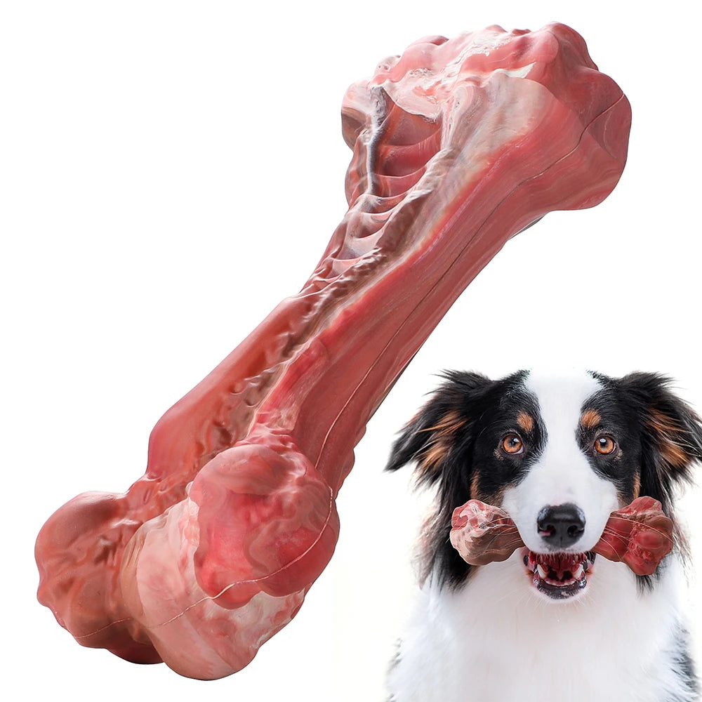 MASBRILL Dog Toys Aggressive Chewers, Large Dogs Bone-Shaped Indestructible Nylon Interactive Dog Toy, Teeth Cleaning