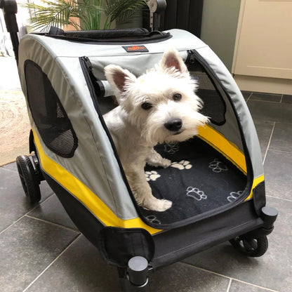 Premium Dog Stroller Pram 4 Wheel Foldable Cart, Pet Jogger Wagon for Small, Medium or Large Dogs