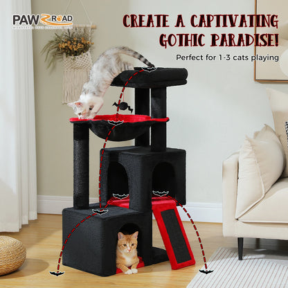 Large Cat Tree for Indoor Cats, Multi-Level Cat Tower with Sisal Scratching Post, 2 Spacious Condo, Cat Scratching Pad