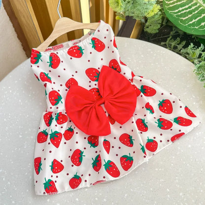 Dog Princess Dress,  Cute Printed Bow Lace,  Dog Dresses for Small, Medium, Puppies... Poodle , Chihuahua