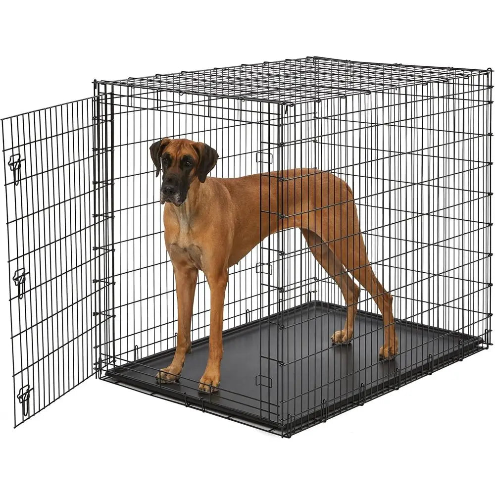 Ginormous Single Door 54-Inch Dog Crate for XXL Dogs Breeds; Great Dane, Mastiff, St. Bernard