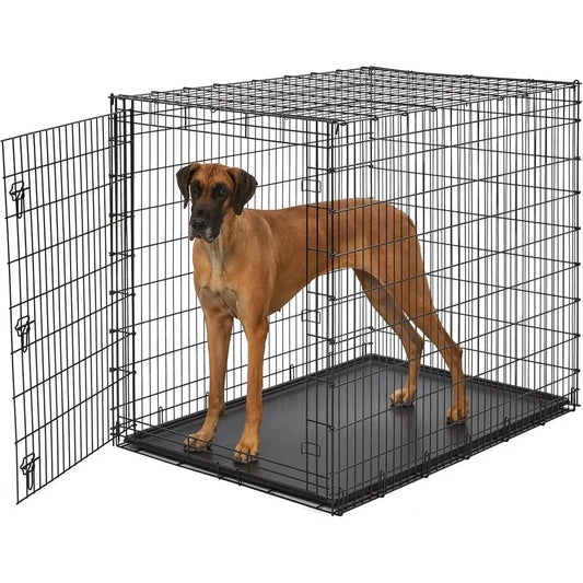 Ginormous Single Door 54-Inch Dog Crate for XXL Dogs Breeds; Great Dane, Mastiff, St. Bernard