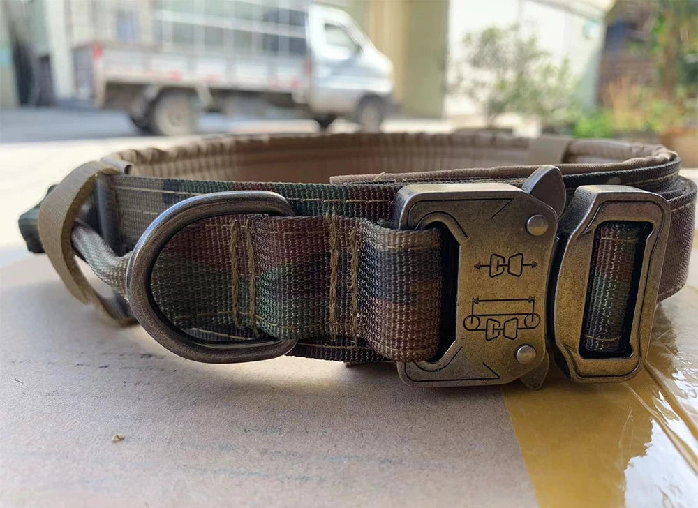 Dog Training Collar, Adjustable Tactical Dog Collar And Leash Set Control Handle For Small and Big Dogs