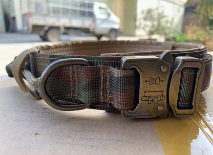 Dog Training Collar, Adjustable Tactical Dog Collar And Leash Set Control Handle For Small and Big Dogs