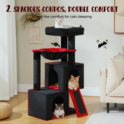 Large Cat Tree for Indoor Cats, Multi-Level Cat Tower with Sisal Scratching Post, 2 Spacious Condo, Cat Scratching Pad