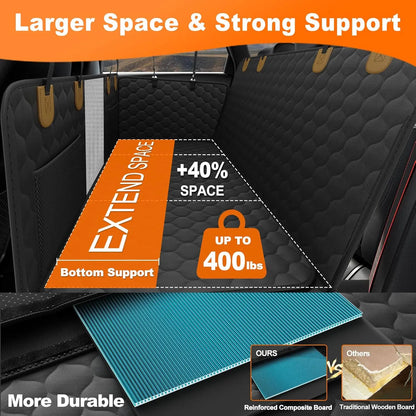 Waterproof Pet Travel Accessories Foldable Dog Car Seat , Car Pet Seat Safety Hammock, Trunk Mat, Car Rear Back Seat Protector