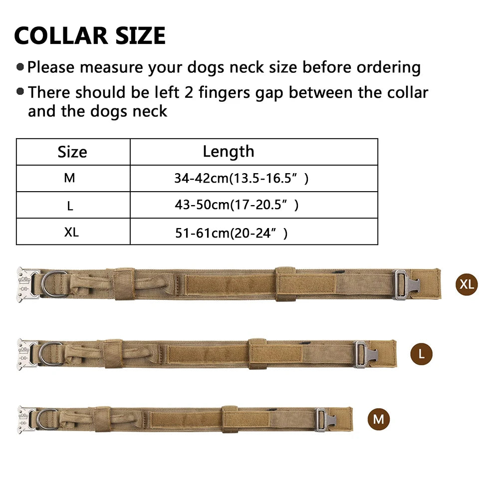 Tactical Dog Harness Collar Leash Molle Pouches For Medium and Large Dogs, Walking Vest Dog Harnesses