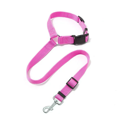 1pc Pet Dog And Cat Seat Belt, Car Headrest Restraint, Adjustable Safety Rope,