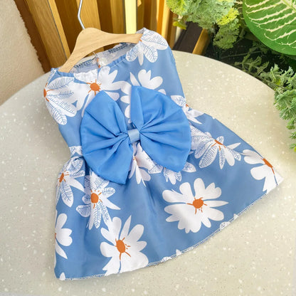 Dog Princess Dress,  Cute Printed Bow Lace,  Dog Dresses for Small, Medium, Puppies... Poodle , Chihuahua