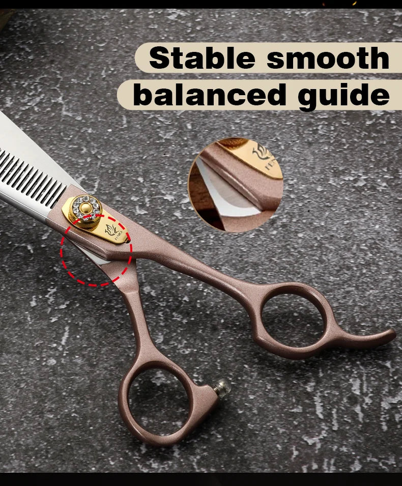 Fenice High-grade 7.5inch JP440C Steel pet grooming thinner scissorswith Thinning rate of 35%