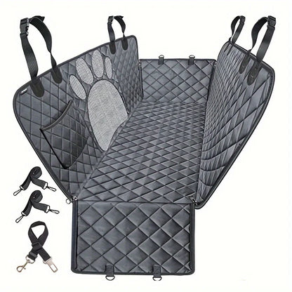 Dog Seat Cover,  Hammock, Heavy Duty, Scratch Resistant, Anti Slip, Durable Rear Seat Cover for Cars