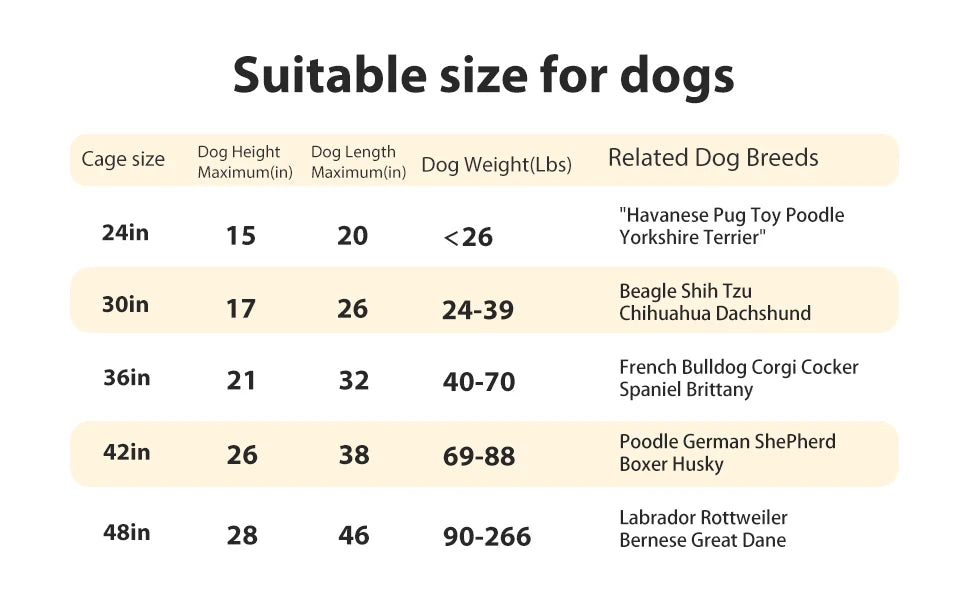 BestPet | Dog Crate | 48" | Black | Foldable Metal Kennel with Double Doors, Secure Slide-Bolt Latches, Leakproof Tray |