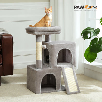 Large Cat Tree for Indoor Cats, Multi-Level Cat Tower with Sisal Scratching Post, 2 Spacious Condo, Cat Scratching Pad