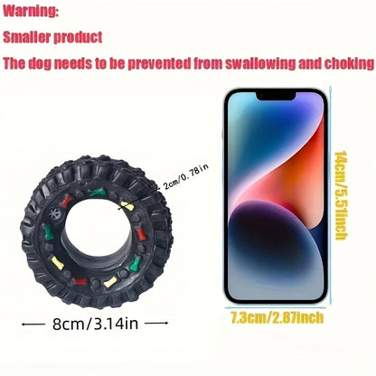1pc Durable Dog Chew Wheel Toy Chew-Resistant, Interactive Sound , Suitable for Puppies Small and Medium Dogs