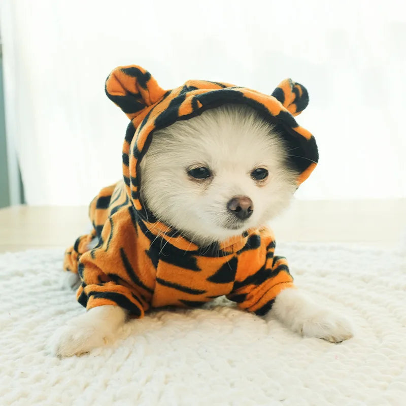 Soft Warm Fleece Dogs Jumpsuits with Hoodies, Pet Clothing for Small Dogs, Puppies and Cats