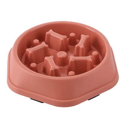 Pet Cat and Dog Slow Food Bowl, Anti-choking , Non-slip, Multiple Colors and Shapes