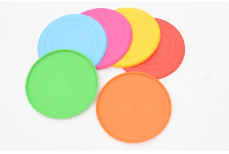 Soft Silicone Flying Saucer, Dog Chew Toy, Training Frisbee, Bite-Resistant