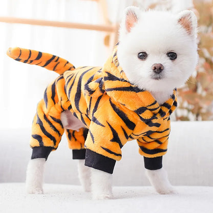 Soft Warm Fleece Dogs Jumpsuits with Hoodies, Pet Clothing for Small Dogs, Puppies and Cats