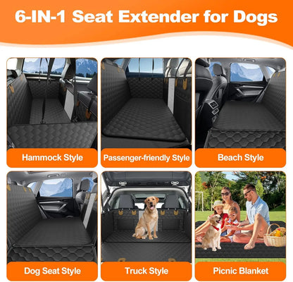 Waterproof Pet Travel Accessories Foldable Dog Car Seat , Car Pet Seat Safety Hammock, Trunk Mat, Car Rear Back Seat Protector