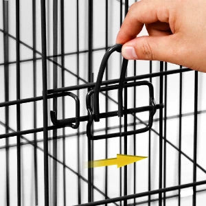 BestPet | Dog Crate | 48" | Black | Foldable Metal Kennel with Double Doors, Secure Slide-Bolt Latches, Leakproof Tray |