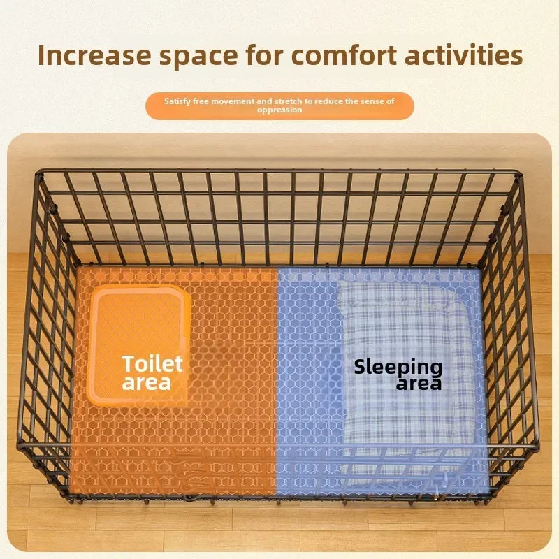 Dog Cage Small Indoor Folding with Toilet Teddy Bigbear, Medium Dog ,Corgi Border, Pet Kennel , House Kennel ,Pets House, Pet Fence