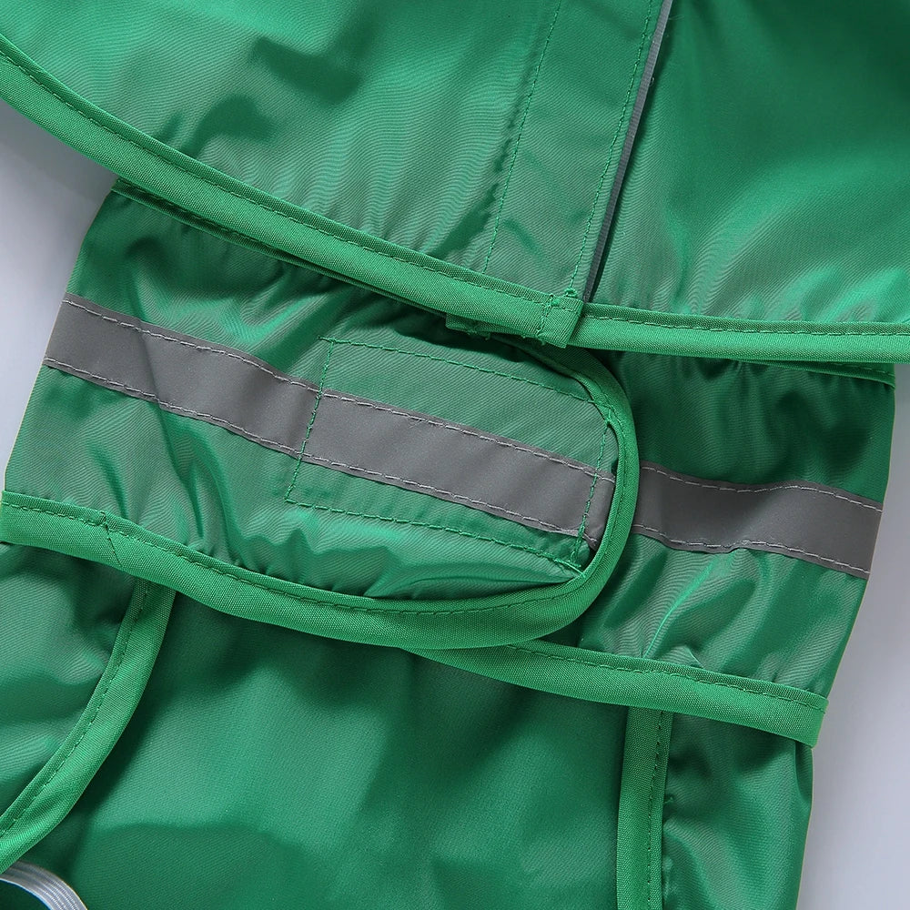 Fashionable Reflective Pet Dog Raincoat ,Hooded ,Waterproof Jacket for Big Dogs