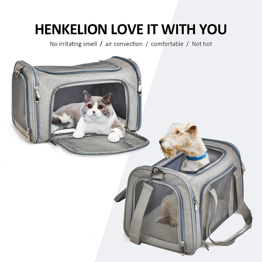 Dog Carrier Bag ,Soft Side Backpack, Pet Carriers Dog Travel Bags Airline Approved ,Transport For Small Dogs and Cats