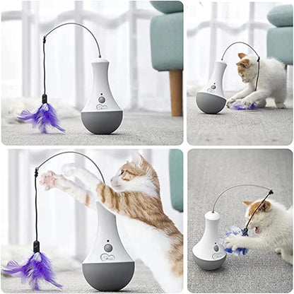 DOEL Cat Interactive Toys, Funny Feather Kitten Teaser