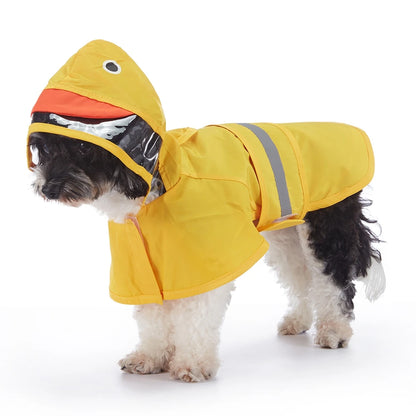 Fashionable Reflective Pet Dog Raincoat ,Hooded ,Waterproof Jacket for Big Dogs