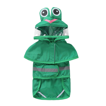 Fashionable Reflective Pet Dog Raincoat ,Hooded ,Waterproof Jacket for Big Dogs