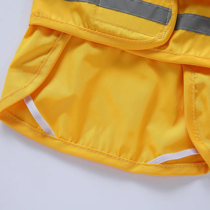 Fashionable Reflective Pet Dog Raincoat ,Hooded ,Waterproof Jacket for Big Dogs