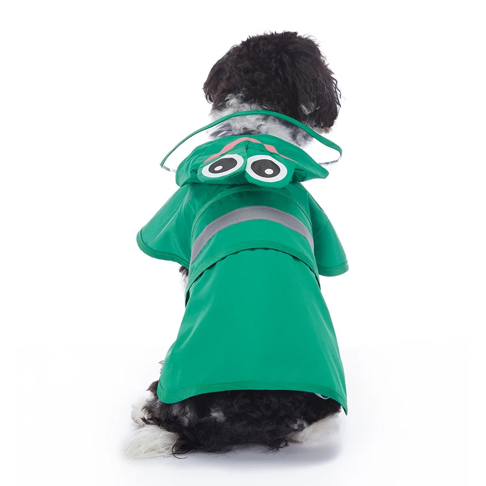 Fashionable Reflective Pet Dog Raincoat ,Hooded ,Waterproof Jacket for Big Dogs