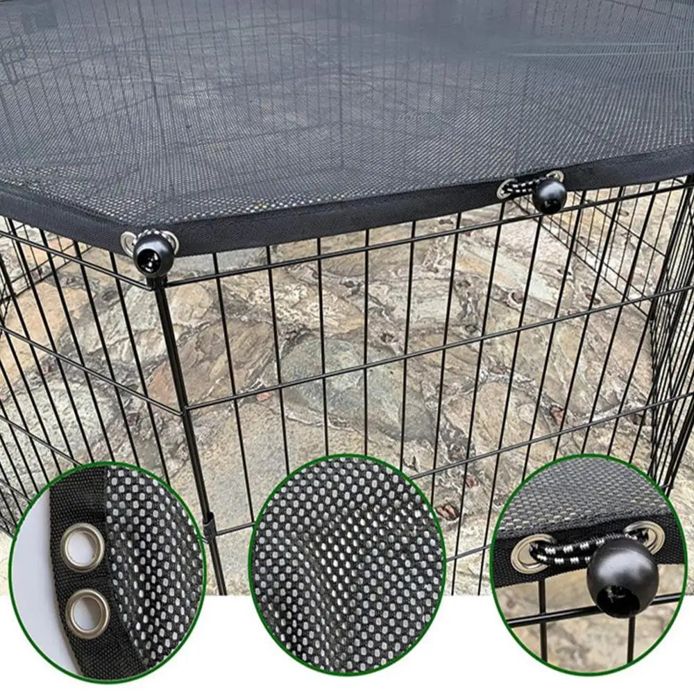 Dog or Puppy Playpen Covered from Sun and Rain, Rain Proof Cover,  Fits 8 Panels Dog Pen For Outdoor or Indoor, Escape-Proof