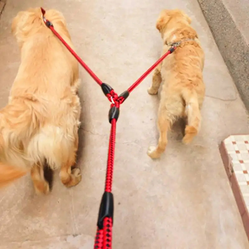 1.4m Pet Double Leash, 2 Way Couplers Dog Leash Rope