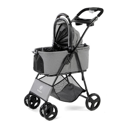 3 in 1 Pet Stroller with Removable Carrier, Folding Stroller for Small/Medium Dogs and Cats, Waterproof, All-Terrain