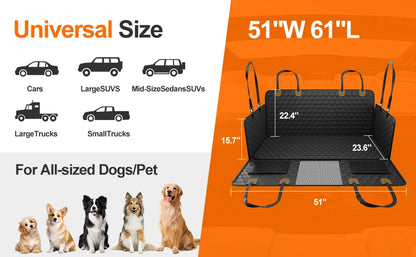 Waterproof Pet Travel Accessories Foldable Dog Car Seat , Car Pet Seat Safety Hammock, Trunk Mat, Car Rear Back Seat Protector