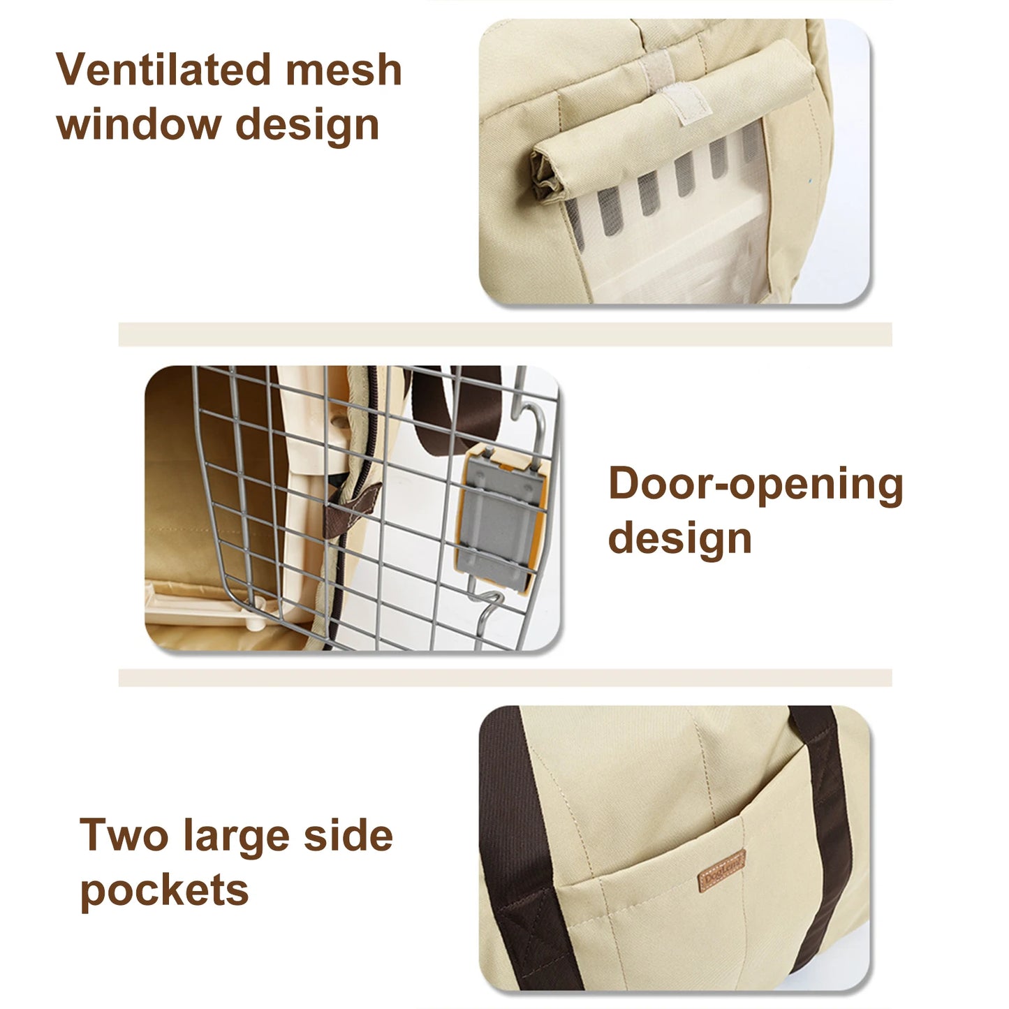 Lightweight Cat Carrier Breathable Mesh & Comfortable Strap, Pet Tote Bag for Small Dogs, Cats and Puppies