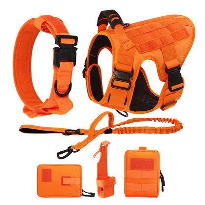 Military Pink Camouflage Dog Harness For Large and Medium Dogs , Adjustable Tactical Training Vest