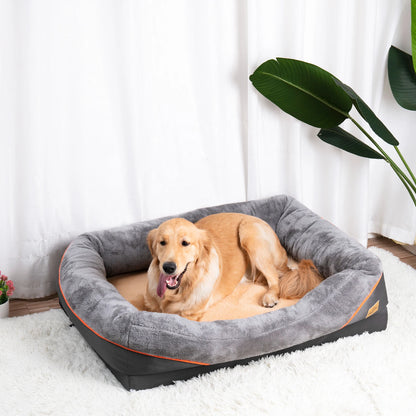 Large Dog Bed Soft and Comfortable ,Anti Allergy ,Warm Fleece, Removable Washable Cover, Waterproof