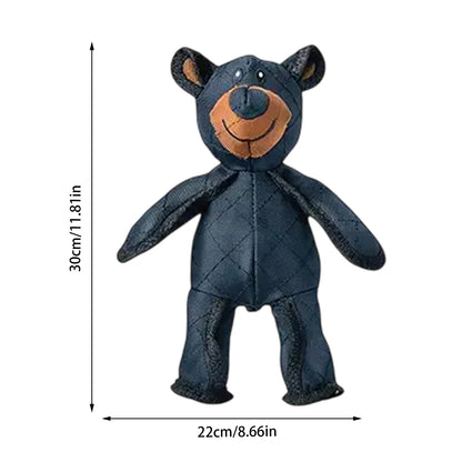 Squeaky Plush Bear Toy for Dogs, Unbreakable Teddy Squeaky Dog Toy
