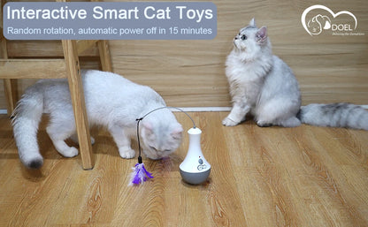 DOEL Cat Interactive Toys, Funny Feather Kitten Teaser