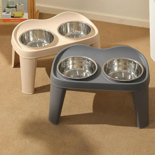 Elevated Dog Feeder Dogs Bowls with Double Stainless Steel Food and Water Bowls for Small Medium and Large Dogs