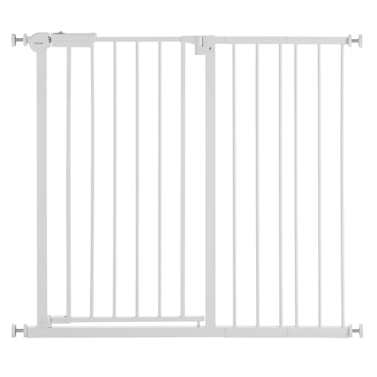SucceBuy Baby Gate 28/30/36 Inches High, Dog Gate Easy Step Walk Thru, Child Pet Security, Pressure Mount Kit w/ Wall Cups