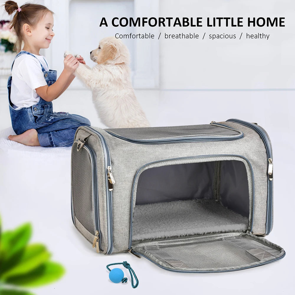 Dog Carrier Bag ,Soft Side Backpack, Pet Carriers Dog Travel Bags Airline Approved ,Transport For Small Dogs and Cats